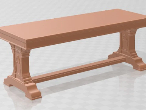 Table - Medieval 2 Printable 3D Print Model