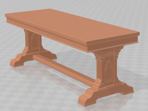 Table - Medieval 2 Printable Model Cetak 3D