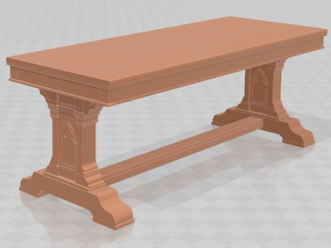 Table - Medieval 2 Printable Model Cetak 3D