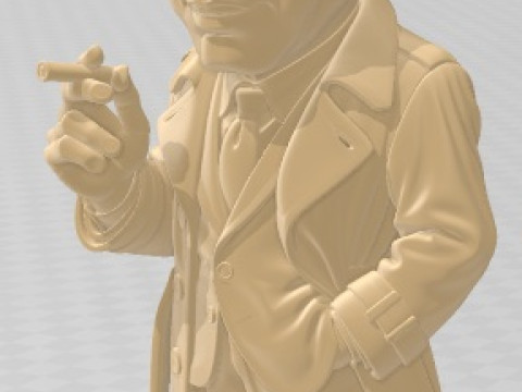 Humphrey Bogart - Cartoon Doll Printable 3D Print Model