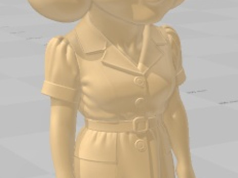 Ingrid Bergman - Cartoon Doll Printable 3D Print Model