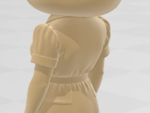 Ingrid Bergman - Cartoon Doll Printable 3D Print Model