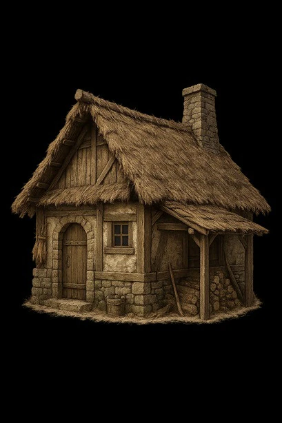 House - Medieval 2 Printable 3D Print Model .c4d .max .obj .3ds .fbx .stl .blend 