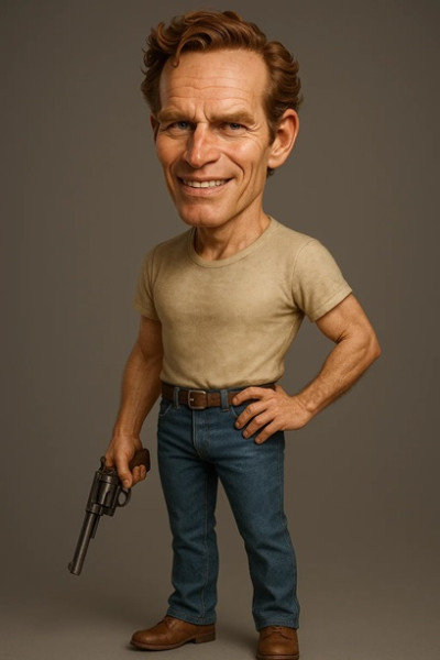 Charlton Heston - Cartoon Doll Printable 3D Print Model .c4d .max .obj .3ds .fbx .stl .blend 