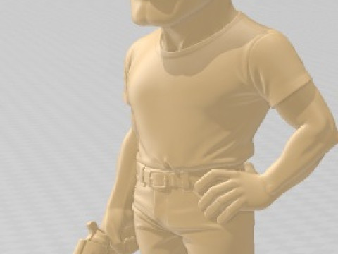 Charlton Heston - Cartoon Doll Printable 3D Print Model