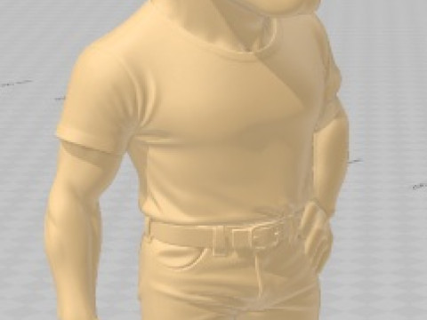 Charlton Heston - Cartoon Doll Printable 3D Print Model