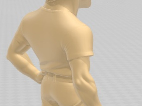 Charlton Heston - Cartoon Doll Printable 3D Print Model