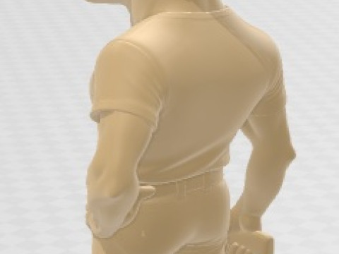 Charlton Heston - Cartoon Doll Printable 3D Print Model