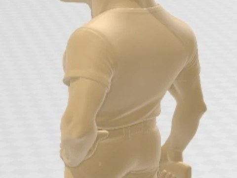 Charlton Heston - Cartoon Doll Printable 3D Print Model