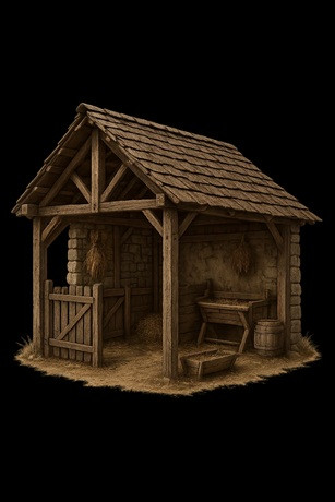 Stable - Medieval 1 Printable 3D 打印模型 .c4d .max .obj .3ds .fbx .stl .blend