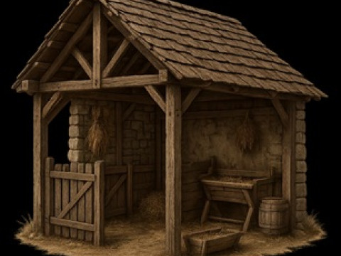 Stable - Medieval 1 Printable 3Dプリントモデル
