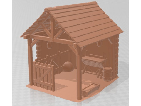 Stable - Medieval 1 Printable 3D 打印模型
