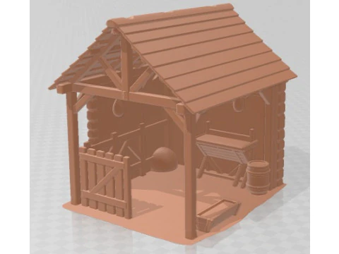 Stable - Medieval 1 Printable 3D Print Model