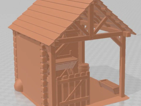 Stable - Medieval 1 Printable 3D Print Model