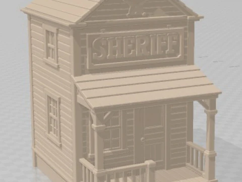 Office Sheriff - Far West Printable 3D Print Model