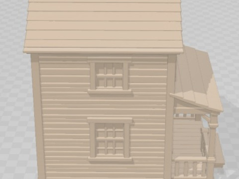 Bureau du shérif - Far West imprimable Modèles 3D en vedette