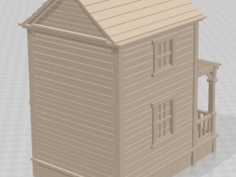 Bureau du shérif - Far West imprimable Modèles 3D en vedette