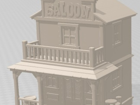 サルーン - ファーウェスト印刷可能 3Dプリントモデル