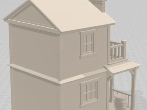 Saloon - Far West Printable 3D Print Model