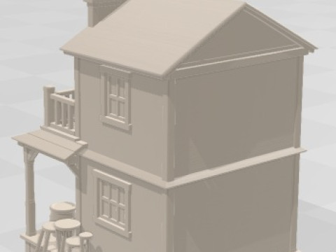 サルーン - ファーウェスト印刷可能 3Dプリントモデル