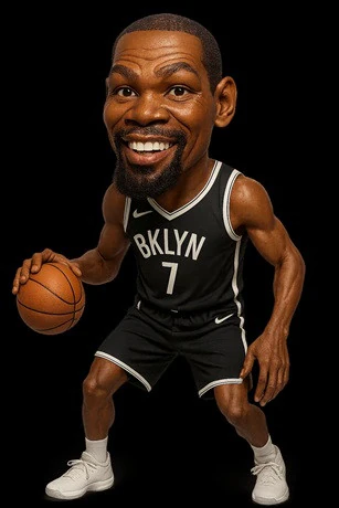 Kevin Durant - Cartoon Doll Printable 3D Print Model .c4d .max .obj .3ds .fbx .stl .blend 