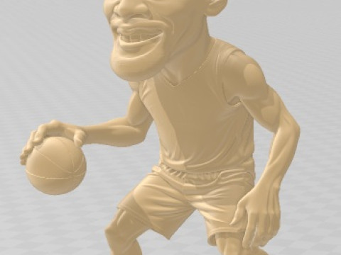 Kevin Durant - Boneka Kartun Dapat Dicetak Model Cetak 3D