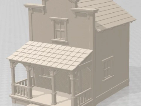 House 1 - Far West Printable 3D Print Model