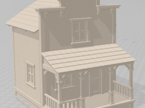Rumah 1 - Far West Dapat Dicetak Model Cetak 3D
