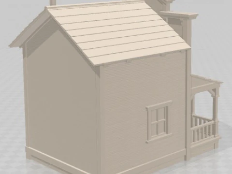 House 1 - Far West Printable 3D Print Model