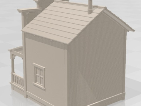 Rumah 1 - Far West Dapat Dicetak Model Cetak 3D