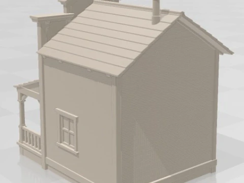 House 1 - Far West Printable 3D Print Model