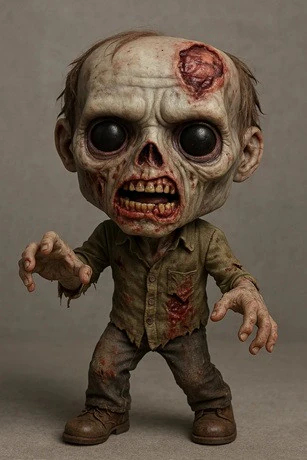 Funko - Zombie Printable Doll 3D Print Model .c4d .max .obj .3ds .fbx .stl .blend 