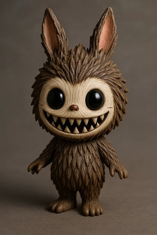 Labubu 1 可打印娃娃 3D 打印模型 .c4d .max .obj .3ds .fbx .stl .blend