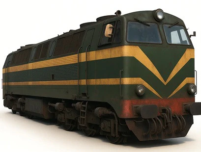 Locomotive - Renfe 333 Printable 3D Print Model .c4d .max .obj .3ds .fbx .stl .blend 