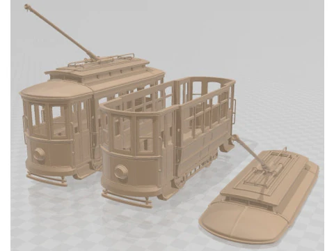 旧电车 - 1 可打印 3D 打印模型