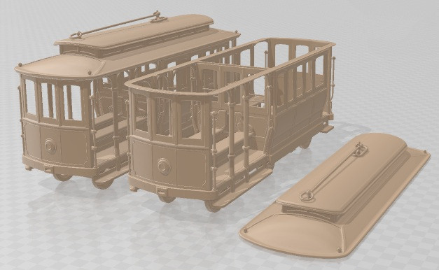 Funivia - San Francisco stampabile Modello di stampa 3D .c4d .max .obj .3ds .fbx .stl .blend 