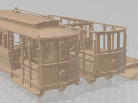 Cable Car - San Francisco Printable 3D Print Model