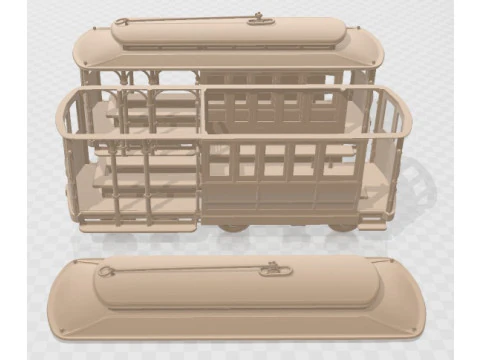 Cable Car - San Francisco Printable 3D Print Model