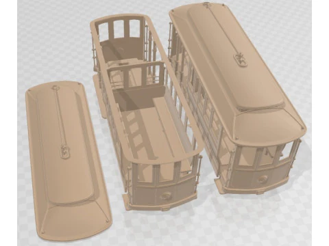 Cable Car - San Francisco Printable 3D Print Model