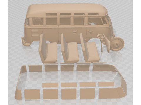 大众 Transporter T1 铁路 1950 年可打印货车 3D 打印模型