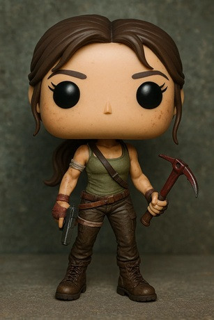 Funko - Tom Raider Printable Doll 3D Print Model .c4d .max .obj .3ds .fbx .stl .blend 