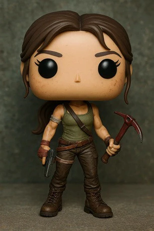 Funko - Tom Raider Printable Doll 3D Print Model .c4d .max .obj .3ds .fbx .stl .blend 