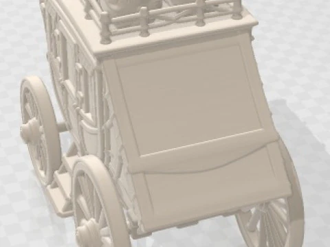 Wild West Stagecoach 2 Printable 3D Print Model