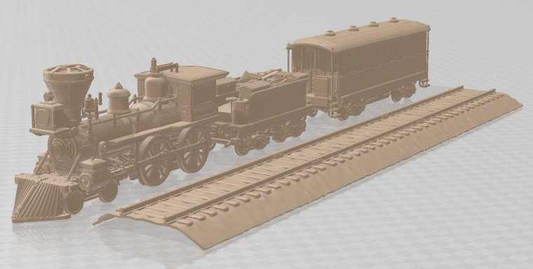 ज्यूपिटर स्टीम ट्रेन 1868 मुद्रण योग्य 3D प्रिंट मॉडल .c4d .max .obj .3ds .fbx .stl .blend 