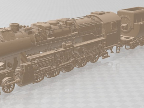 Treno a vapore locomotiva BR 52 stampabile Modello di stampa 3D