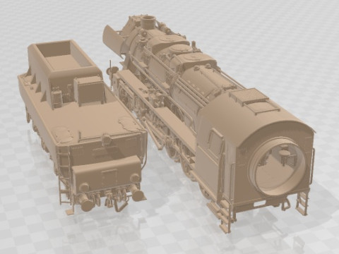 Lokomotywa parowa BR 52 do druku Model do druku 3D