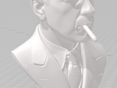 Humphrey Bogart - Printable Bust 3D Print Model