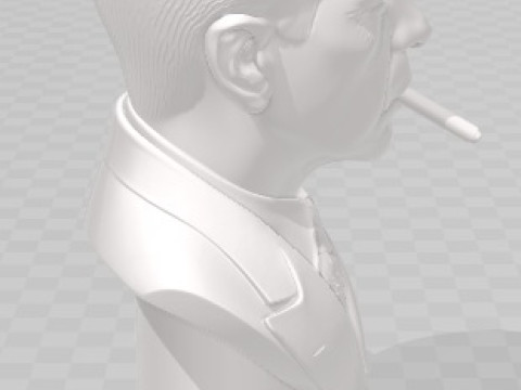 Humphrey Bogart - Printable Bust 3D Print Model