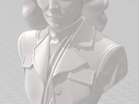 Katharine Hepburn - Printable Bust 3D Print Model