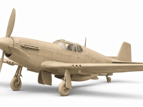 北美 P-51B 野马可打印飞机 3D 打印模型